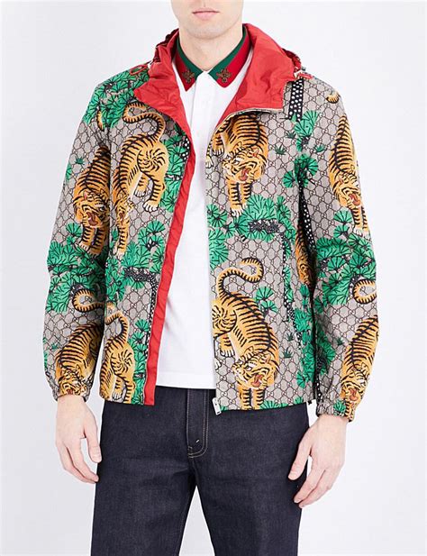 gucci tiger print jacket|gucci tiger denim jacket.